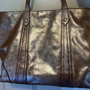 Frye Melissa Leather Shopper (Metallic) Beautiful!!